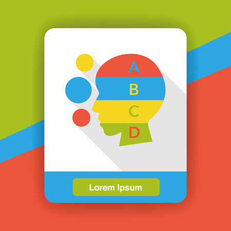 Business Graphics flat iconのイラスト素材