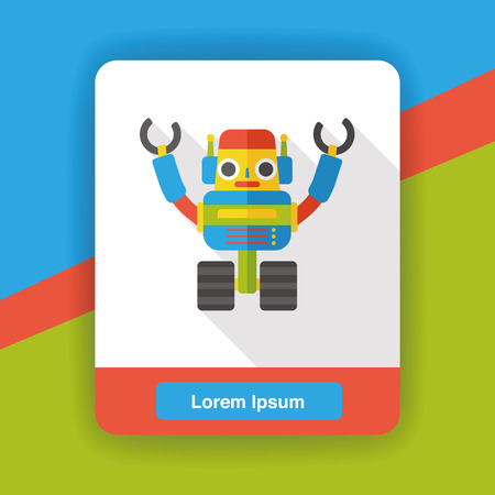 machine robot flat iconのイラスト素材