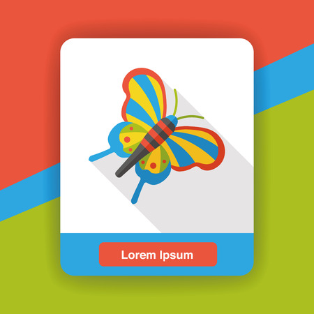 bug butterfly flat iconのイラスト素材