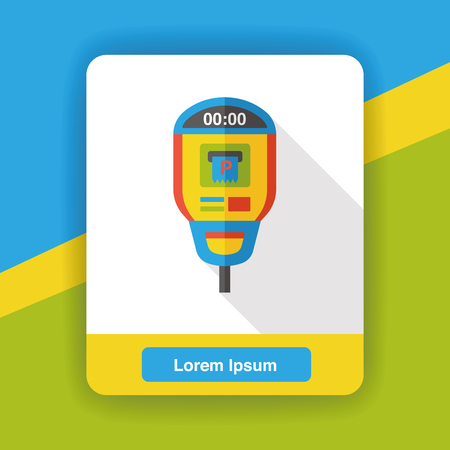 Parking meters flat iconのイラスト素材