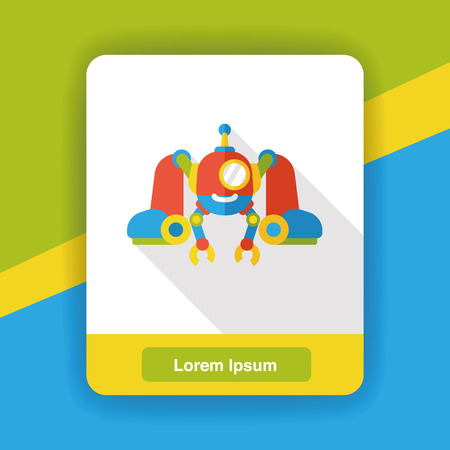 machine robot flat iconのイラスト素材