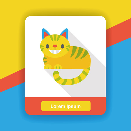 fairy tale cat flat iconのイラスト素材