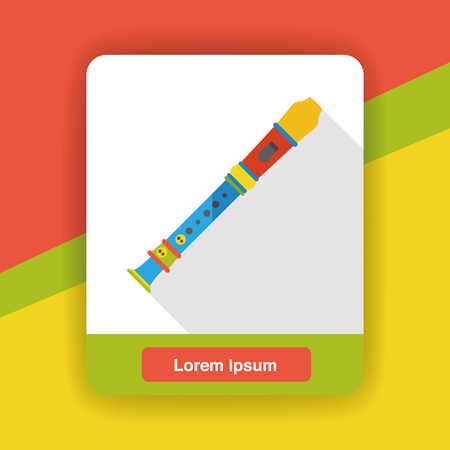 flute music instrument flat iconのイラスト素材