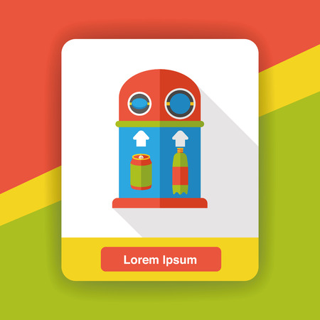 Environmental protection concept flat icon; renewable batteryのイラスト素材