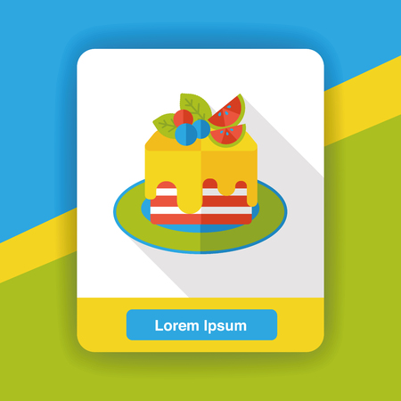food cake flat iconのイラスト素材