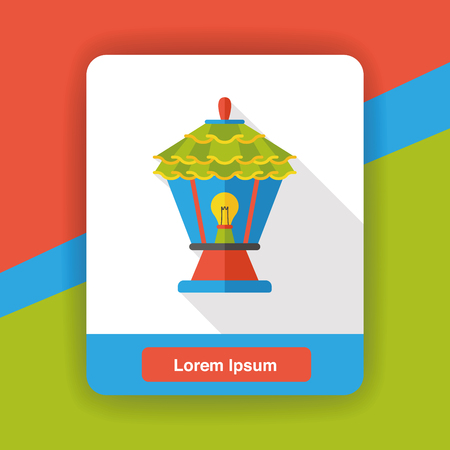 gardening lamp flat iconのイラスト素材