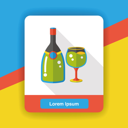 drink champagne flat iconのイラスト素材