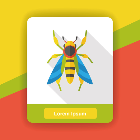 insect bug flat iconのイラスト素材