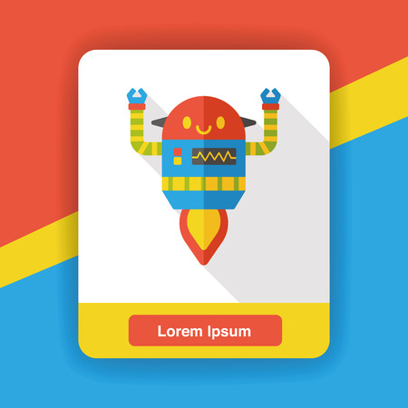 machine robot flat iconのイラスト素材