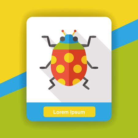 insect bug flat iconのイラスト素材