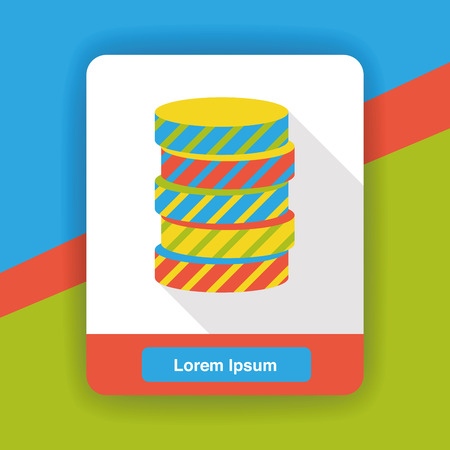 Business Graphics flat iconのイラスト素材