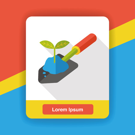 gardening shovel flat iconのイラスト素材