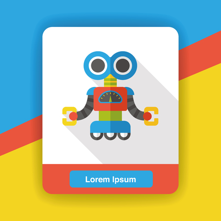 machine robot flat iconのイラスト素材