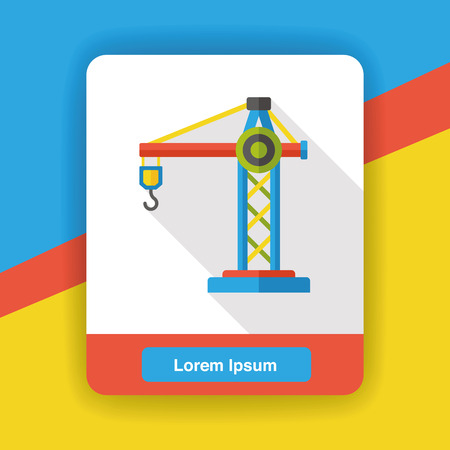 Crane hook flat iconのイラスト素材