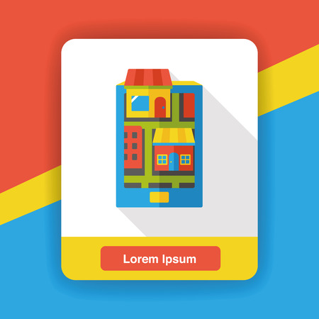 cellphone online shop flat iconのイラスト素材
