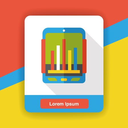 Business Graphics flat iconのイラスト素材