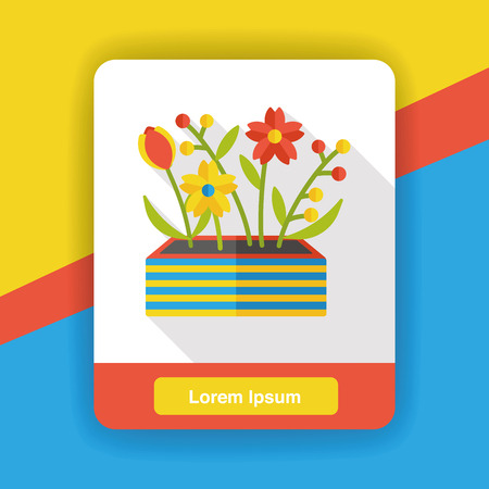 gardening flower flat iconのイラスト素材