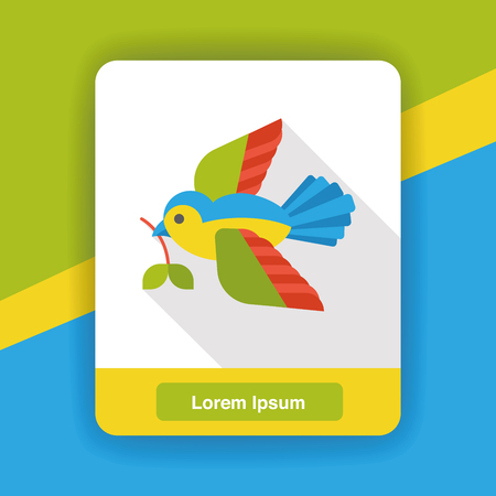 cartoon bird flat iconのイラスト素材