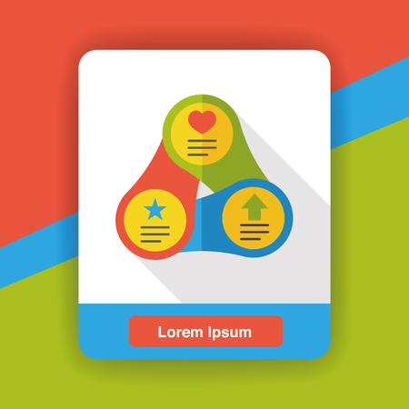Business Graphics flat iconのイラスト素材