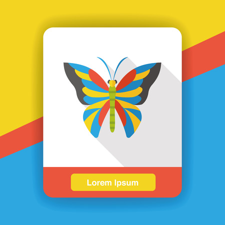 insect butterfly flat iconのイラスト素材