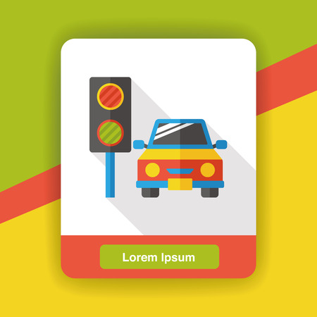 Traffic lights flat iconのイラスト素材