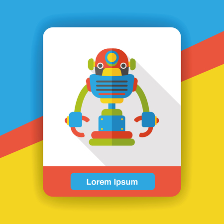 machine robot flat iconのイラスト素材