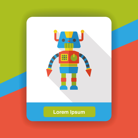 machine robot flat iconのイラスト素材