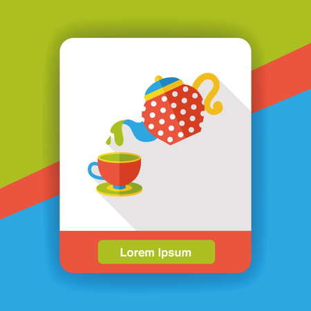 hot tea flat iconのイラスト素材