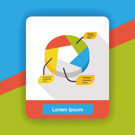 Business Graphics flat iconのイラスト素材