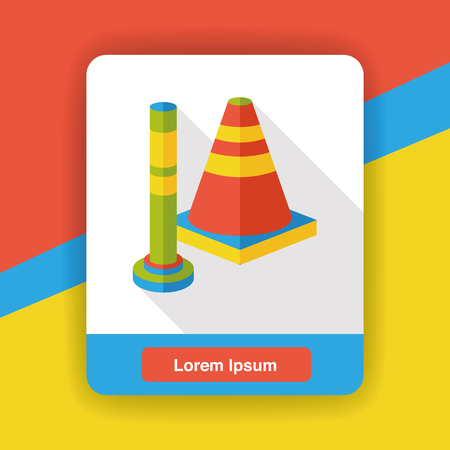 Roadblocks barrier flat iconのイラスト素材