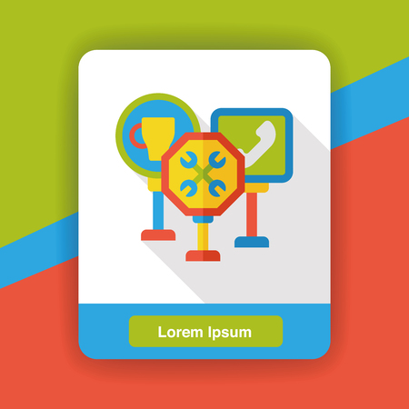 GPS signpost flat iconのイラスト素材