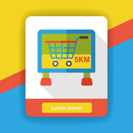 Advertising billboards flat iconのイラスト素材