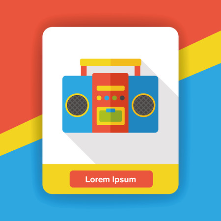stereo electronics flat iconのイラスト素材