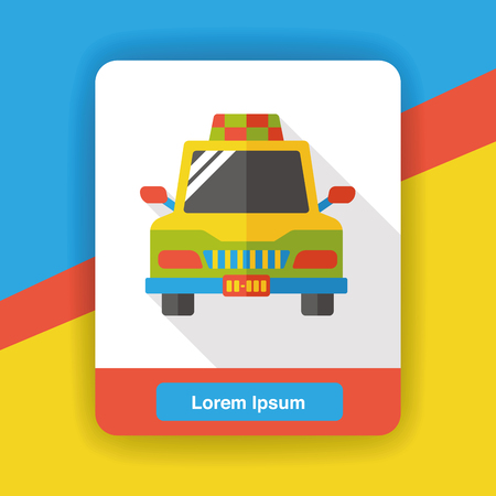 taxi car flat iconのイラスト素材