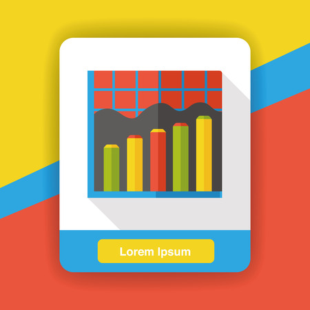 Business Graphics flat iconのイラスト素材
