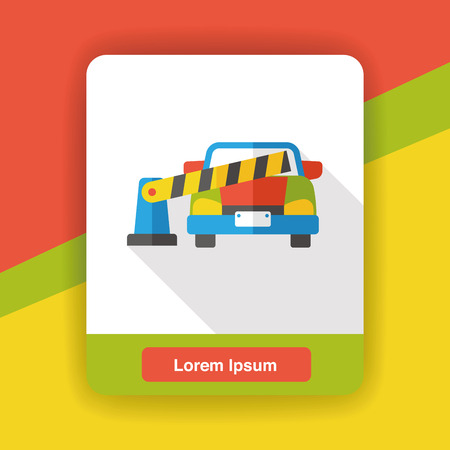 Toll booths flat iconのイラスト素材
