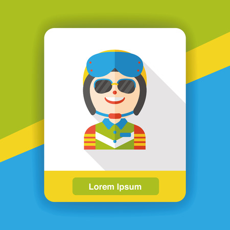 race car driver flat iconのイラスト素材