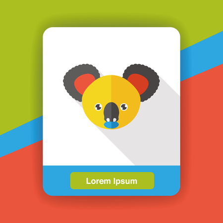 koala zoo animal flat iconのイラスト素材