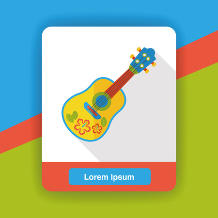 guitar music instrument flat iconのイラスト素材