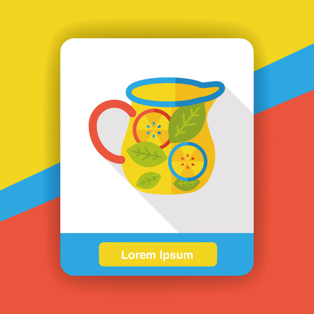 orange juice flat iconのイラスト素材