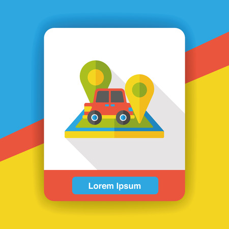 map location flat iconのイラスト素材