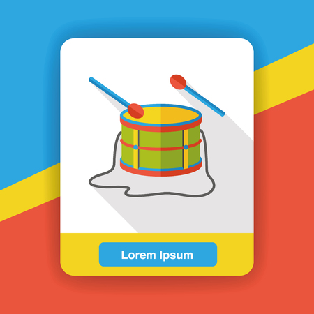 drum music instrument flat iconのイラスト素材