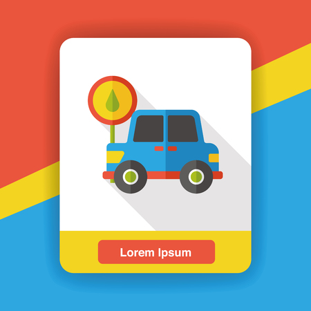 car GPS flat iconのイラスト素材