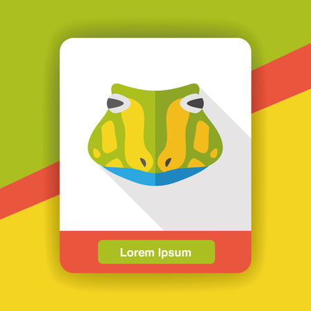 frog zoo animal flat iconのイラスト素材