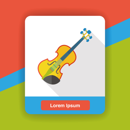 violin music instrument flat iconのイラスト素材