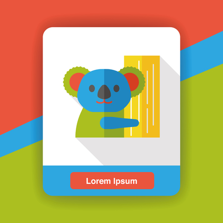 koala zoo animal flat iconのイラスト素材