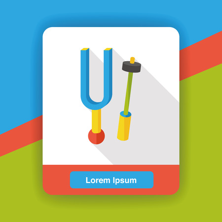 tuning fork flat iconのイラスト素材