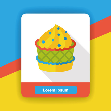food cake flat iconのイラスト素材