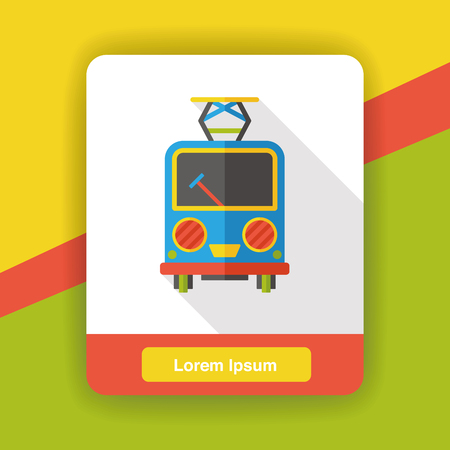 train traffic flat iconのイラスト素材