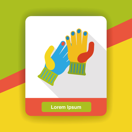 Working gloves flat iconのイラスト素材